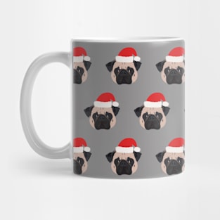 Christmas Pug Pattern Mug